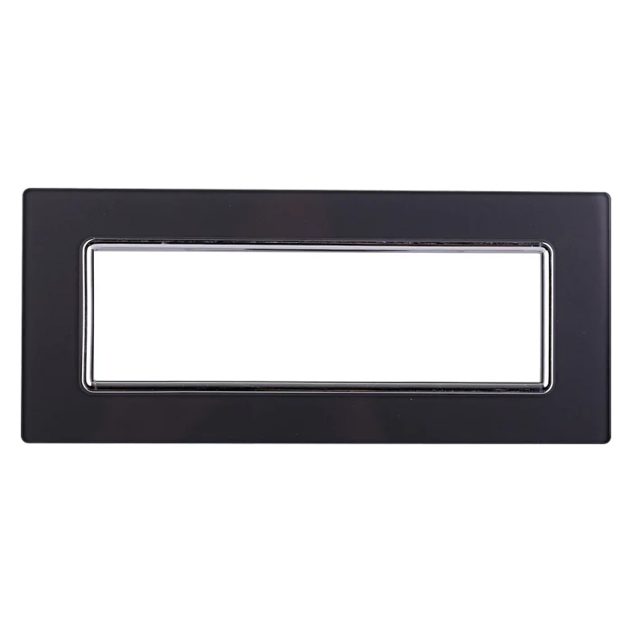Ettroit Ln84710 Placca Vetro 7P Acciaio Scuro
