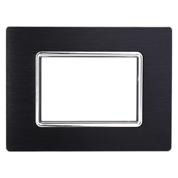 Ettroit Ln86302 Placca Alluminio 3P Nero