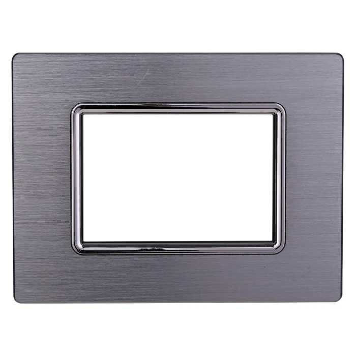 Ettroit Ln86317 Placca Alluminio 3P Silver Lucido