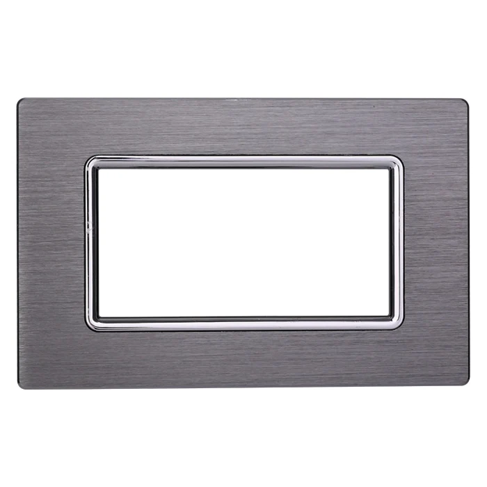 Ettroit Ln86406 Placca Alluminio 4P Silver