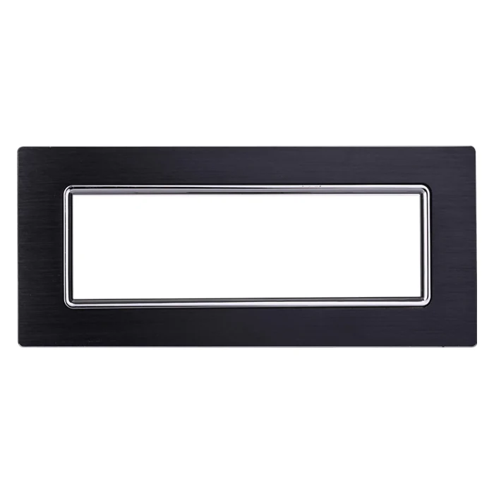 Ettroit Ln86702 Placca Alluminio 7P Nero