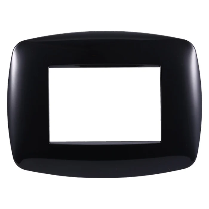 Ettroit Ln87302 Placca Slim 3P Nero