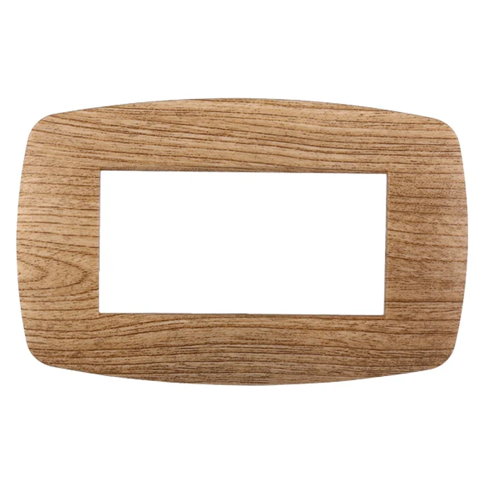 Ettroit Ln87405 Placca Slim 4P Legno Scuro