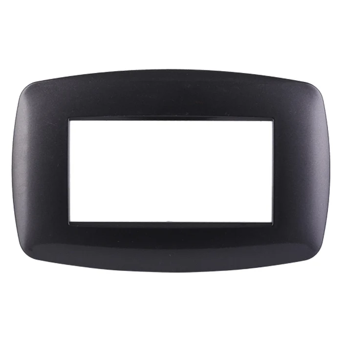 Ettroit Ln87407 Placca Slim 4P Acciaio Scuro