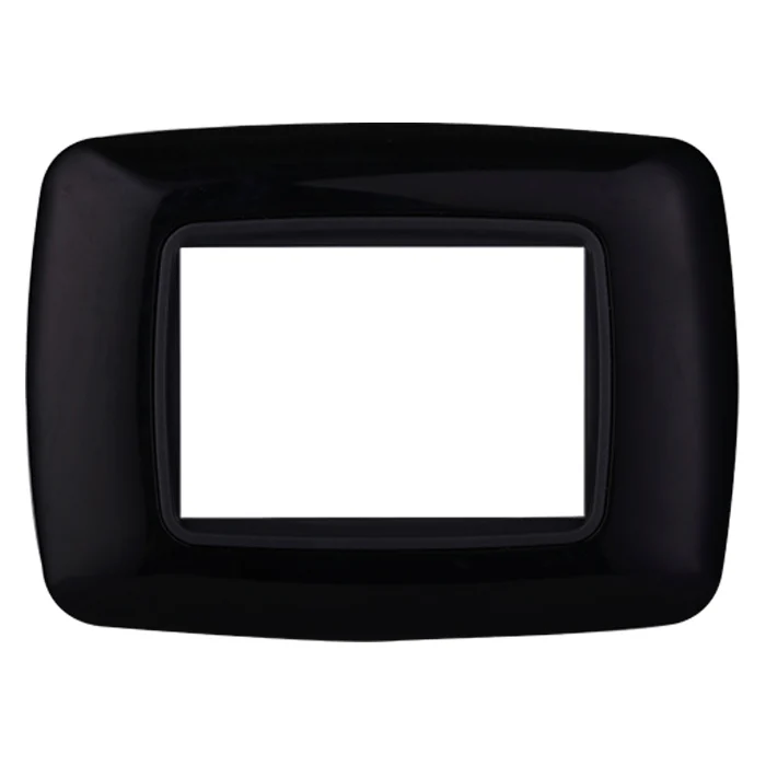 Ettroit Ln88302 Placca Plastica 3P Bombata Nero