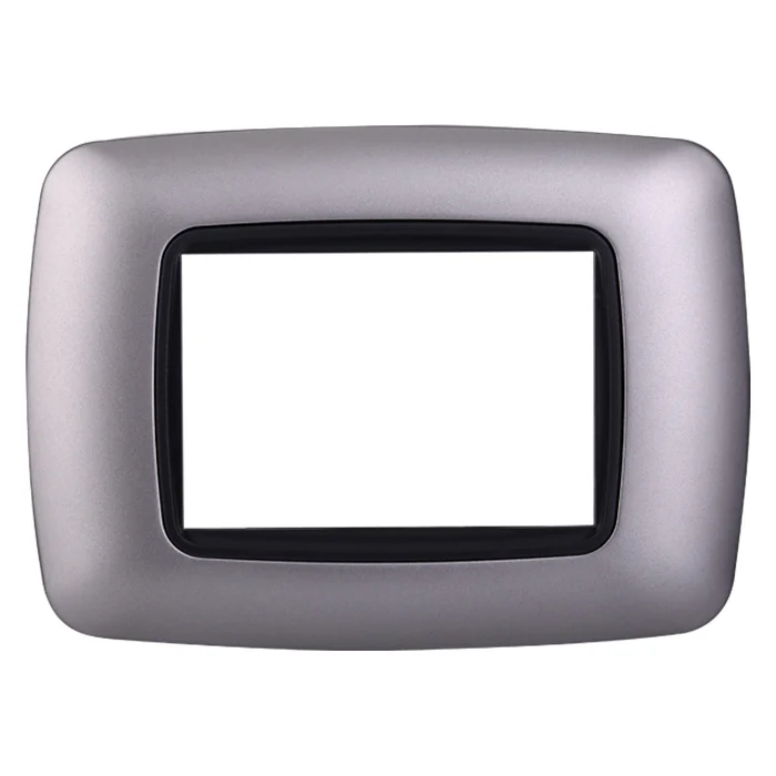 Ettroit Ln88306 Placca Plastica 3P Bombata Silver
