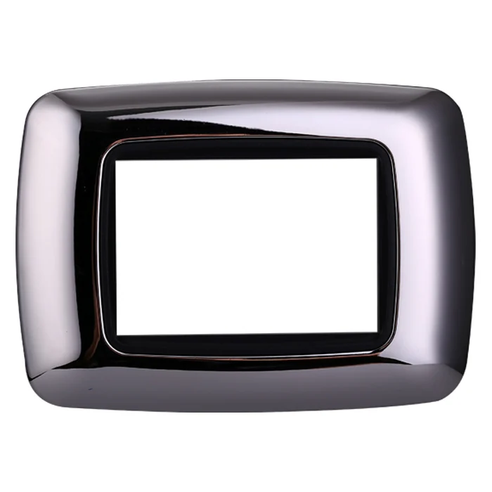 Ettroit Ln88313 Placca Plastica 3P Bombata Cromato Lucido