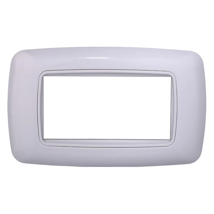 Ettroit Ln88418 Placca Plastica 4P Bombata Bianca/Bianca