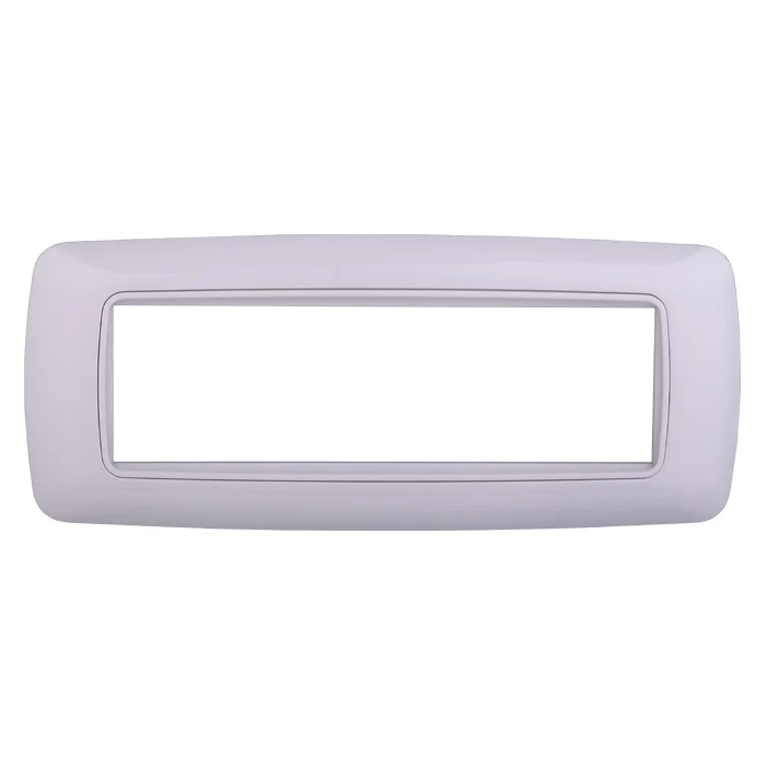 Ettroit Ln88718 Placca Plastica 7P Bombata Bianca/Bianca