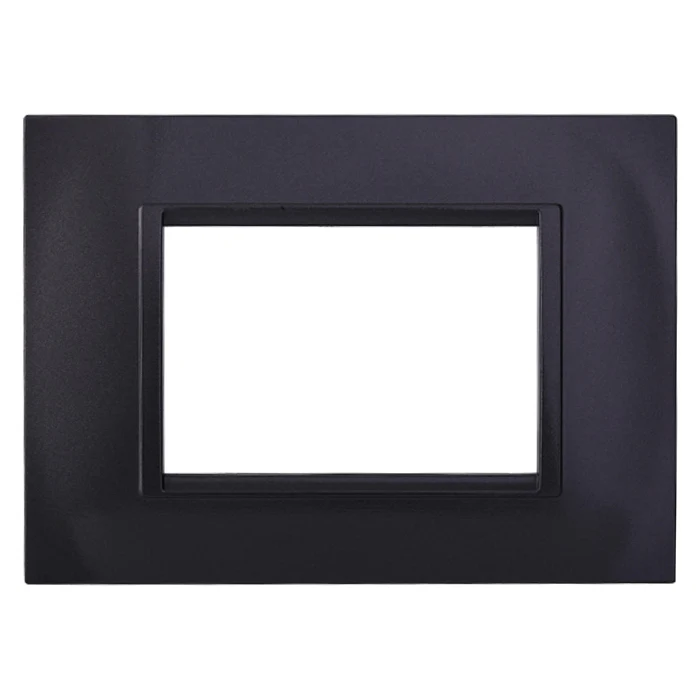 Ettroit Ln89307 Placca Quadrata 3P Acciaio Scuro