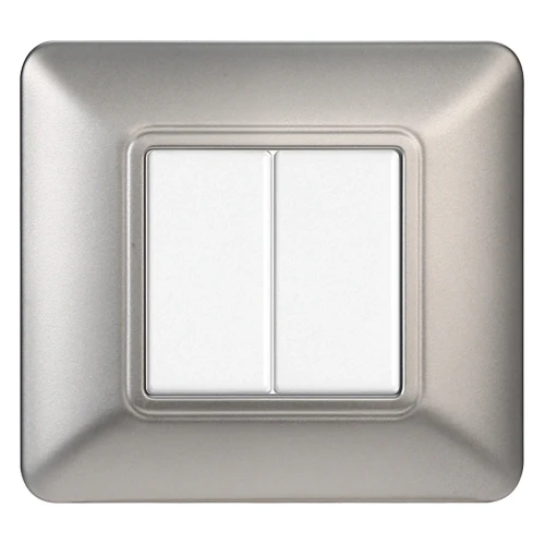 Ettroit Mt83206 Placca Plastica 2P Silver