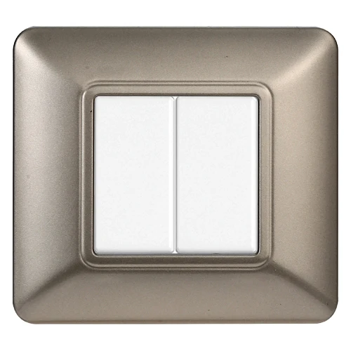 Ettroit Mt83208 Placca Plastica 2P Titanio