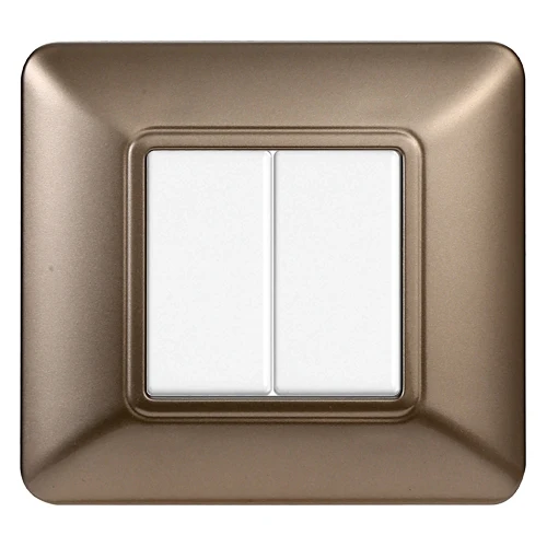 Ettroit Mt83210 Placca Plastica 2P Bronzo
