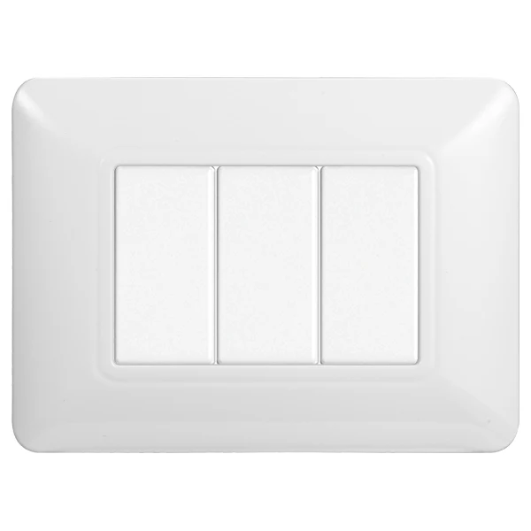 Ettroit Mt83301 Placca Plastica 3P Bianca