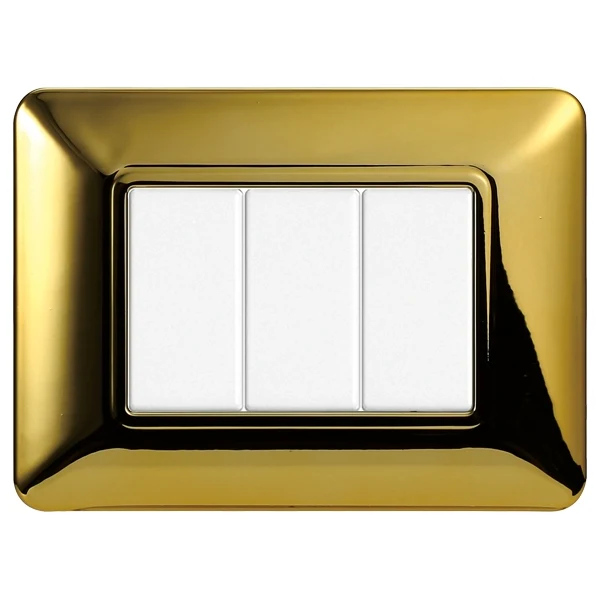 Ettroit Mt83312 Placca Plastica 3P Oro Lucido