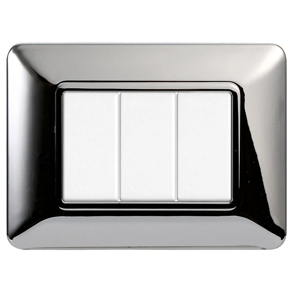 Ettroit Mt83313 Placca Plastica 3P Cromato Lucido