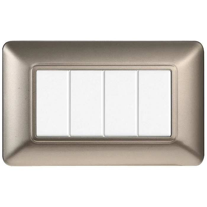 Ettroit Mt83408 Placca Plastica 4P Titanio