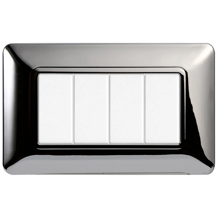 Ettroit Mt83413 Placca Plastica 4P Cromato Lucido
