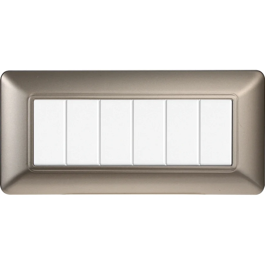 Ettroit Mt83608 Placca Plastica 6P Titanio