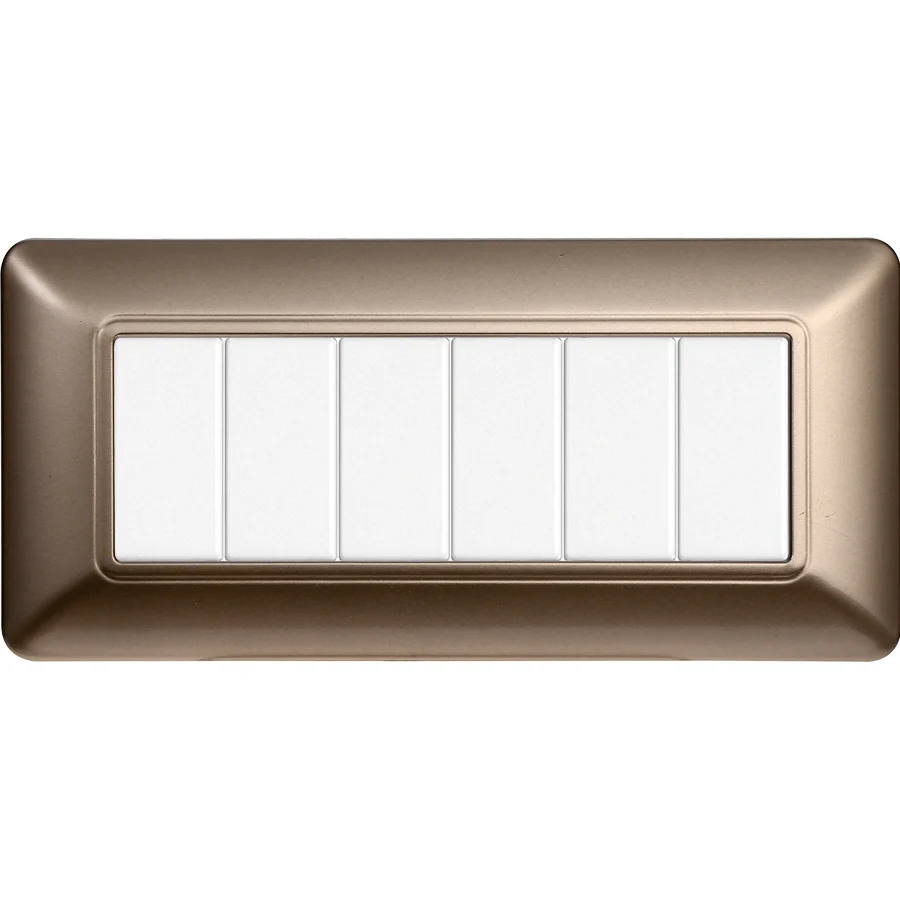 Ettroit Mt83610 Placca Plastica 6P Bronzo