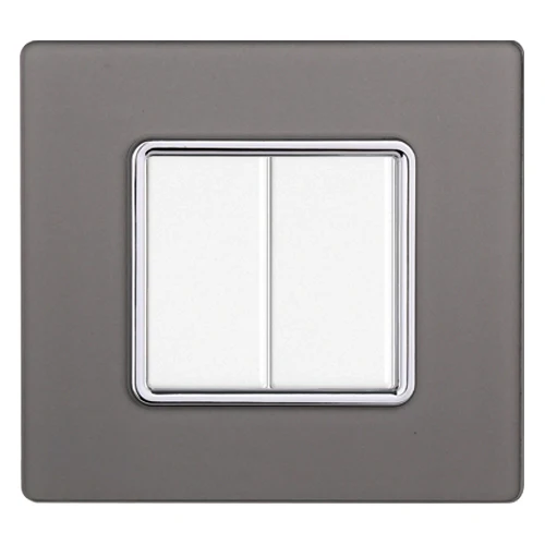 Ettroit Mt84206 Placca Vetro 2P Silver
