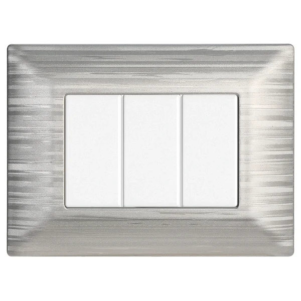 Ettroit Mt85315 Placca 3P Silver Satinato