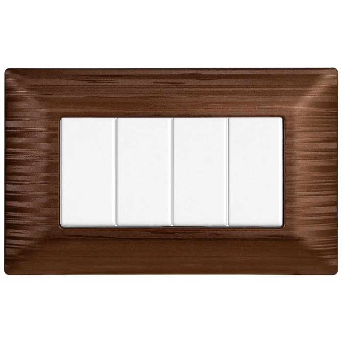 Ettroit Mt85410 Placca 4P Bronzo Satinato
