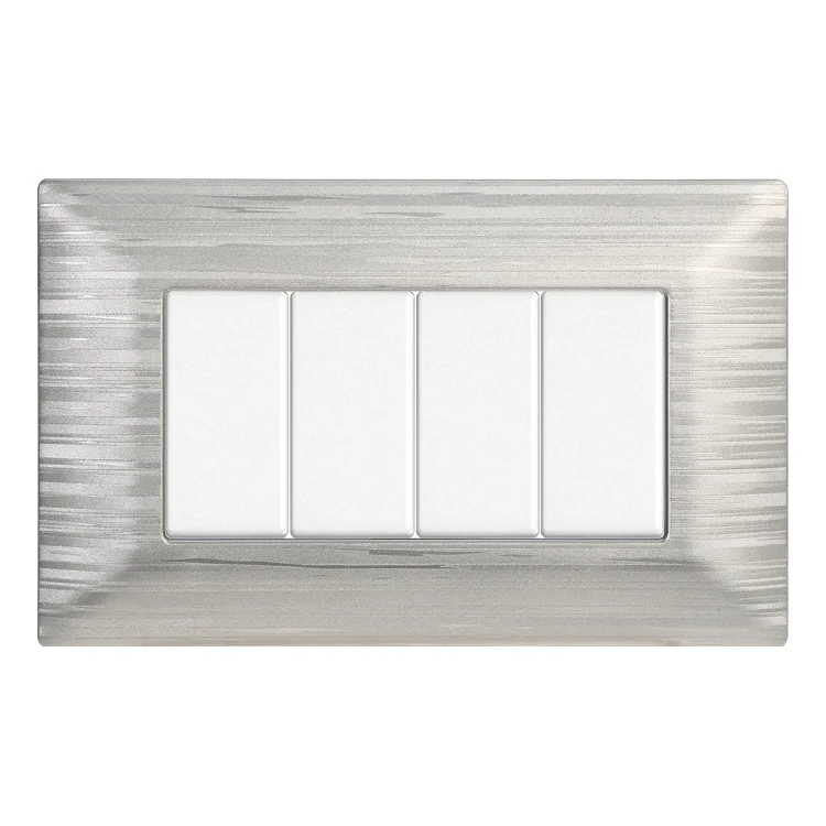 Ettroit Mt85415 Placca 4P Silver Satinato