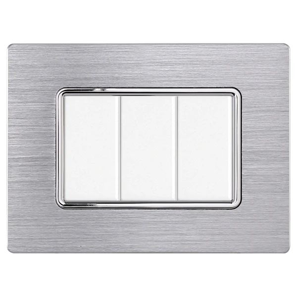 Ettroit Mt86317 Placca Alluminio 3P Silver Lucido