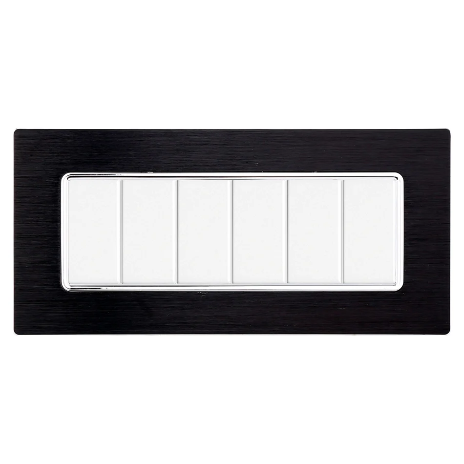 Ettroit Mt86602 Placca Alluminio 6P Nero