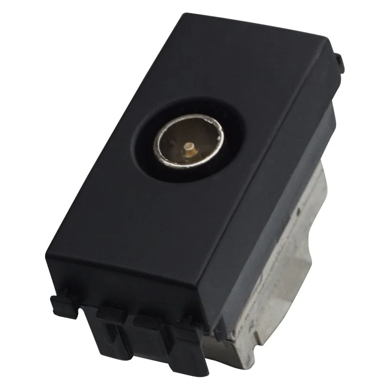 Ettroit Va2253 Connettore Tv Maschio Passante Nero