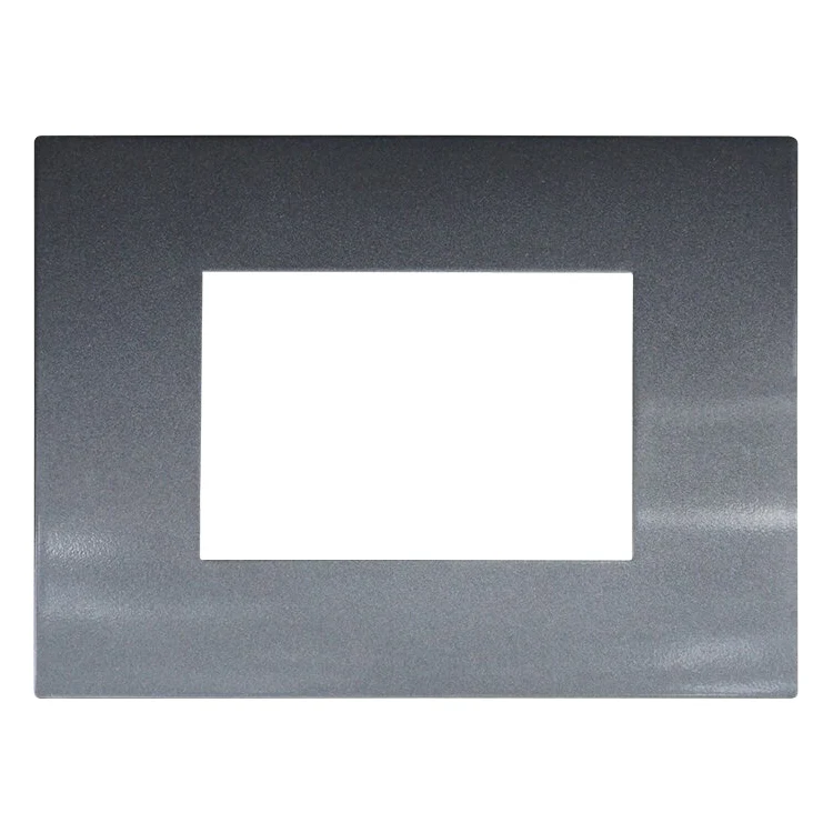 Ettroit Va83307 Placca Plastica 3P Acciaio Scuro