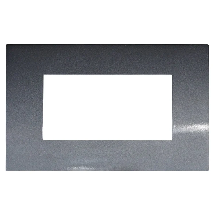 Ettroit Va83407 Placca Plastica 4P Acciaio Scuro