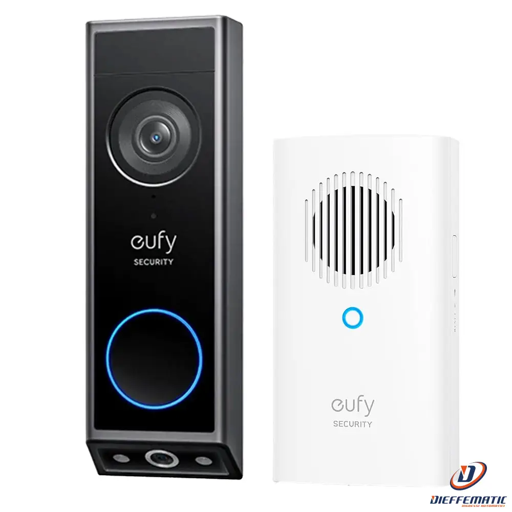 Eufy Eufy-Doorbell-E340-Kit Kit Campanello Wifi Con Telecamera A Doppia Ottica