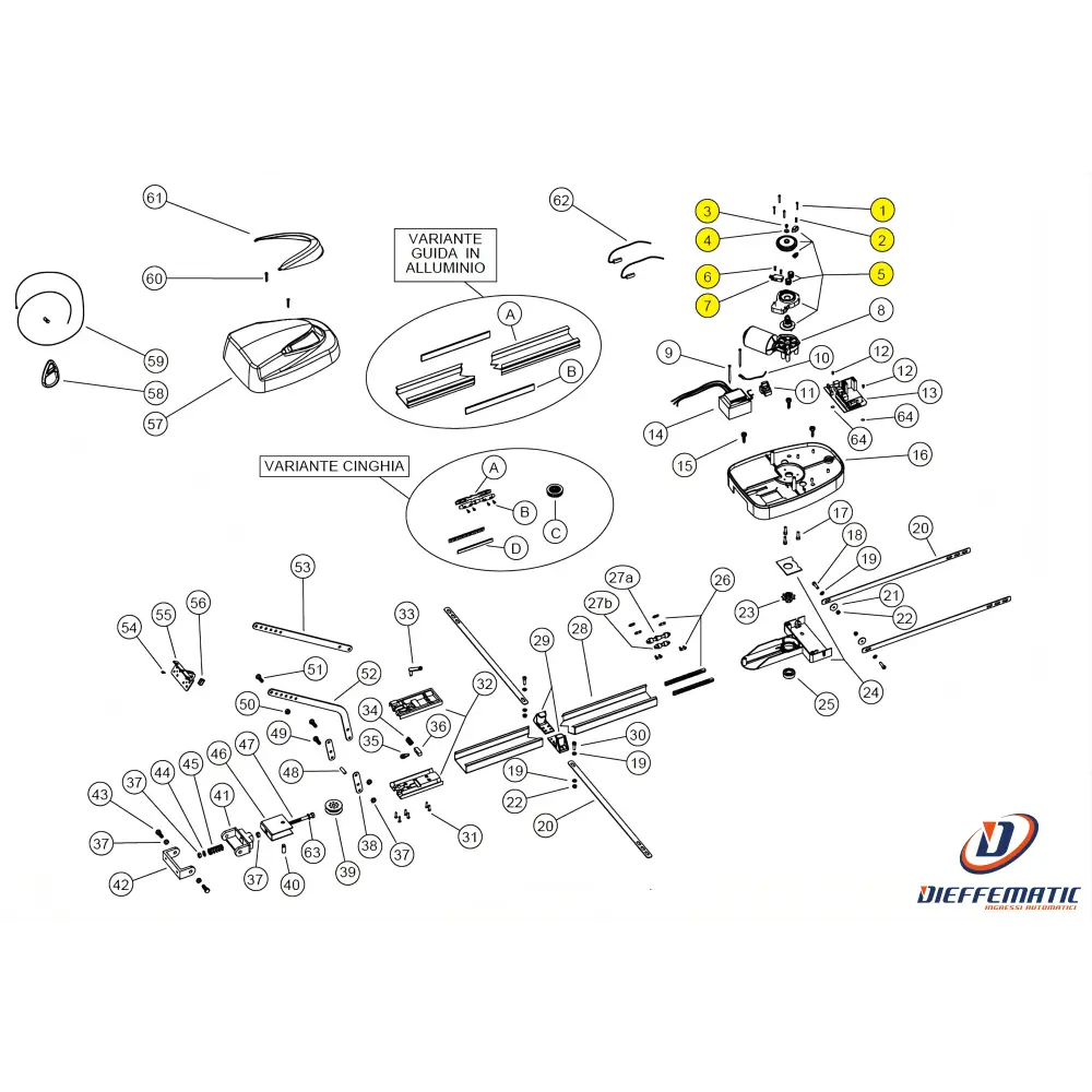 Grp037 Gruppo Finecorsa Completo Utile Uniko Ricambio