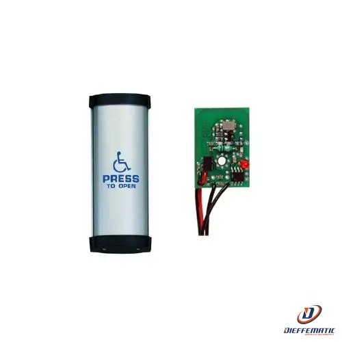Hotron 9V1N400 Interruttore Con Pulsante A Gomito Porte Automatiche + 433Mhz-Tx