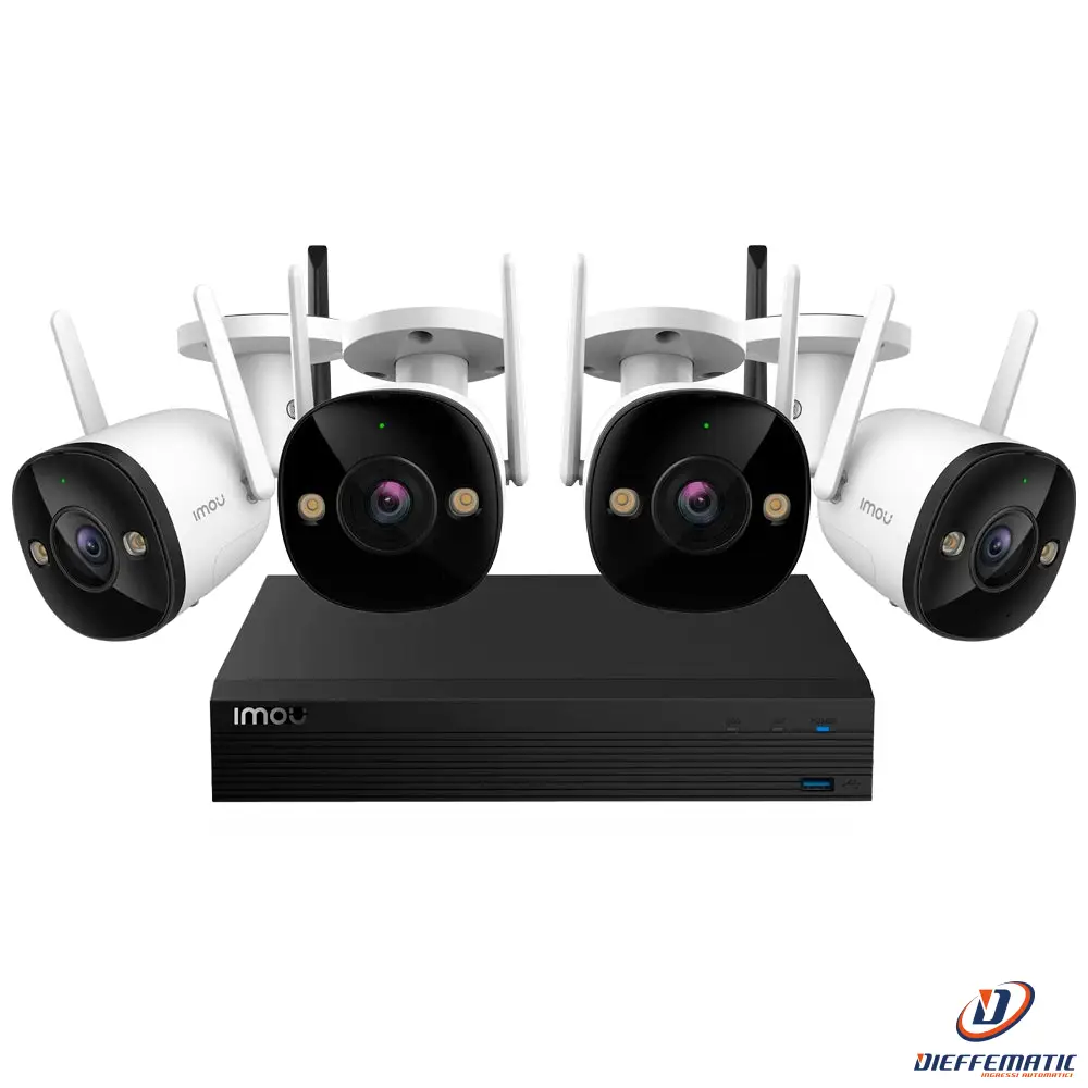 Imou IMOU-KIT/NVR1104HS-W-S2-CE-1T/4-F22FEP-0280B Telecamera Wifi 2 Megapixel