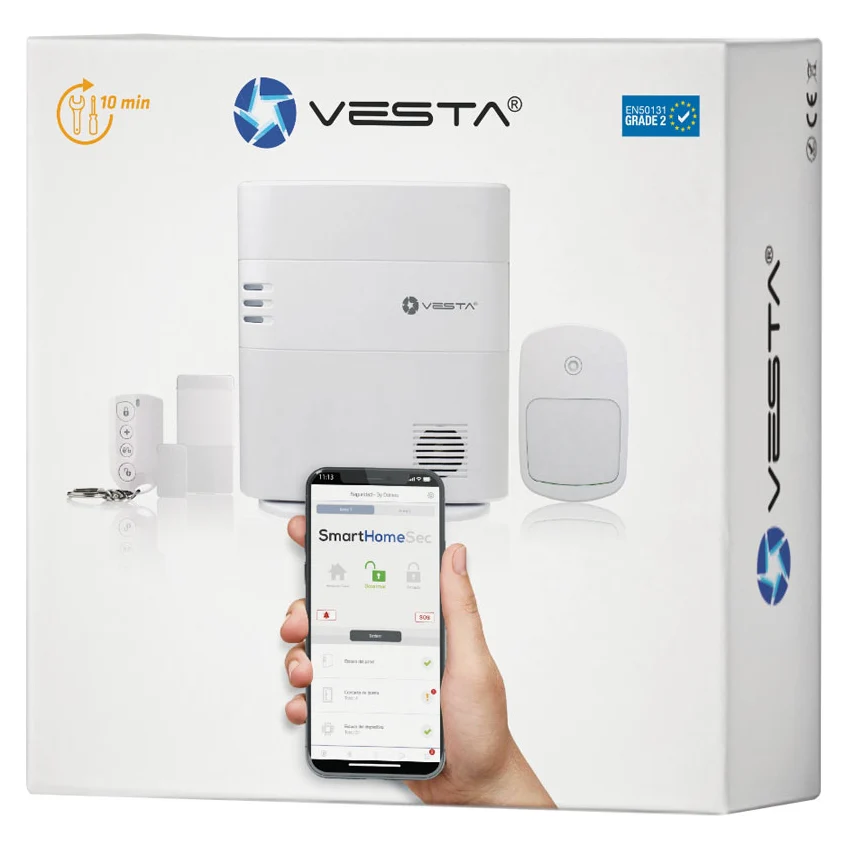 Kit Allarme 2G Vesta Vesta-001N-2W-N Antintrusione Sicurezza