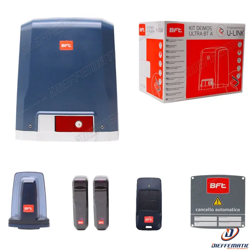 Kit Bft Deimos Ultra Bt A400 24v 400kg Bft Motore Cancello Scorrevole Automatico