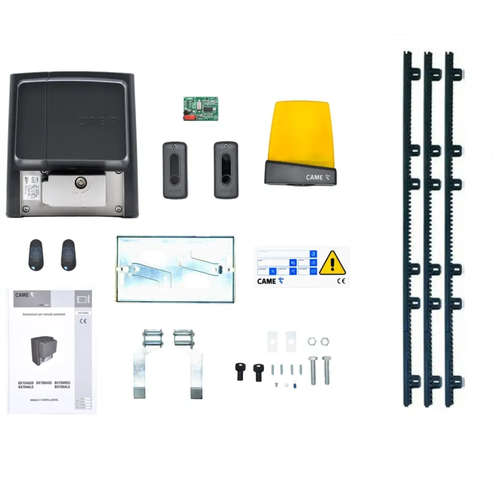 Kit Came 001U2923 U2923 Bx-74 230V Scorrevole 400Kg 3 Metri Cremagliera Nylon