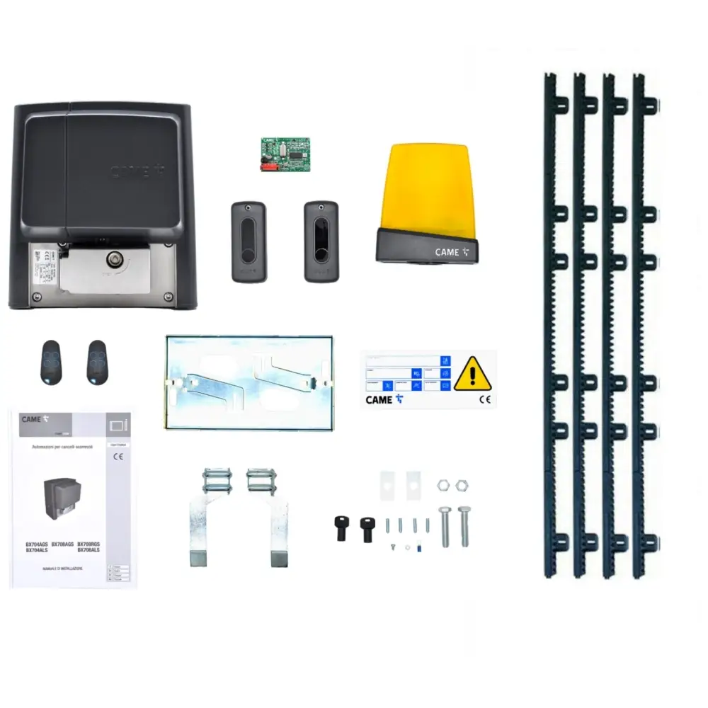 Kit Came 001U2923 U2923 Bx-74 230V Scorrevole 400Kg 4 Metri Cremagliera Nylon