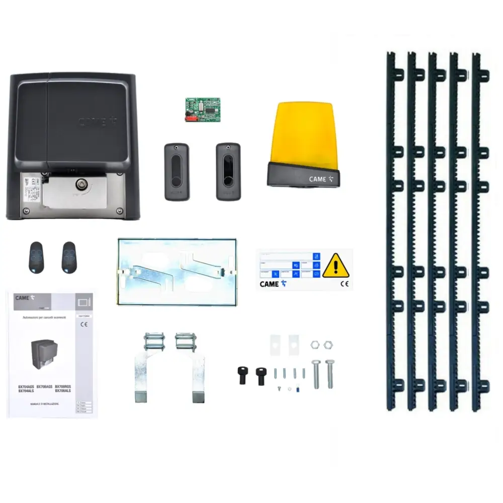 Kit Came 001U2923 U2923 Bx-74 230V Scorrevole 400Kg 5 Metri Cremagliera Nylon