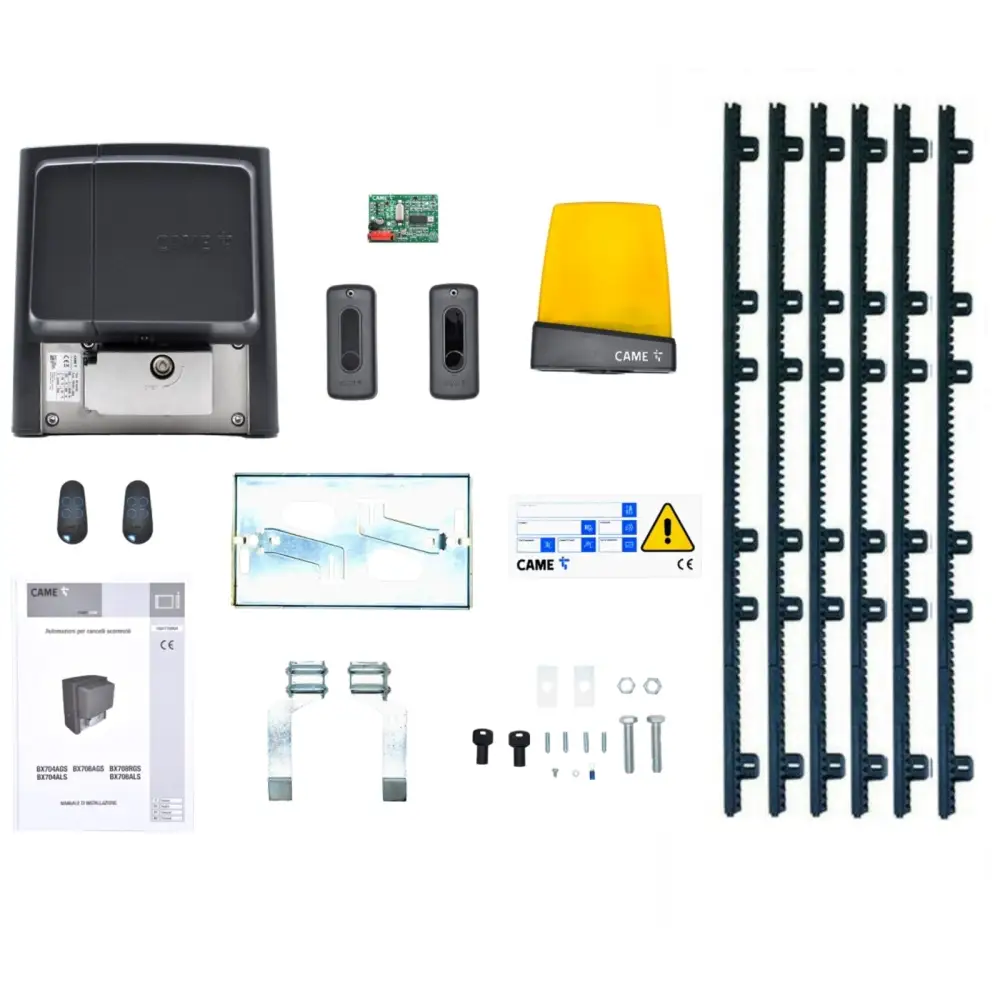 Kit Came 001U2923 U2923 Bx-74 230V Scorrevole 400Kg 6 Metri Cremagliera Nylon