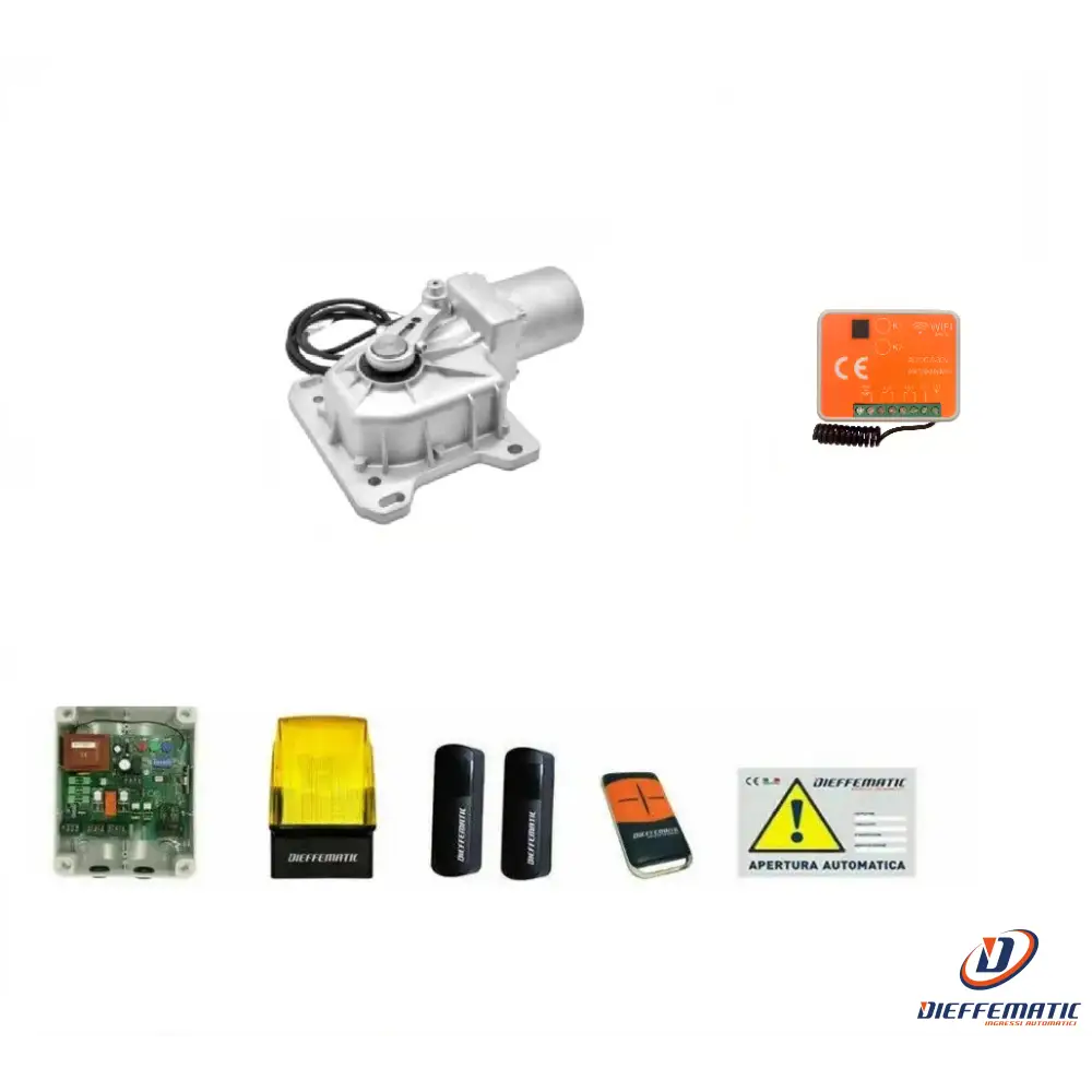Kit Cromo 24V Automazione Battente 1 Anta Interrato Senza Cassa Smart Rx Wifi