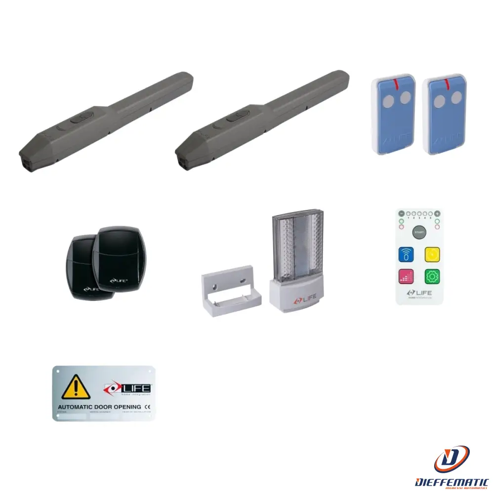 Kit Per Cancello A Battente Life Setup Op324 Uni Dl 042 1Kt1090003 Automazione