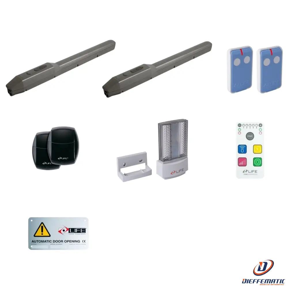 Kit Per Cancello A Battente Life Setup Op5 Uni Dl 042 1Kt1920001 Automazione