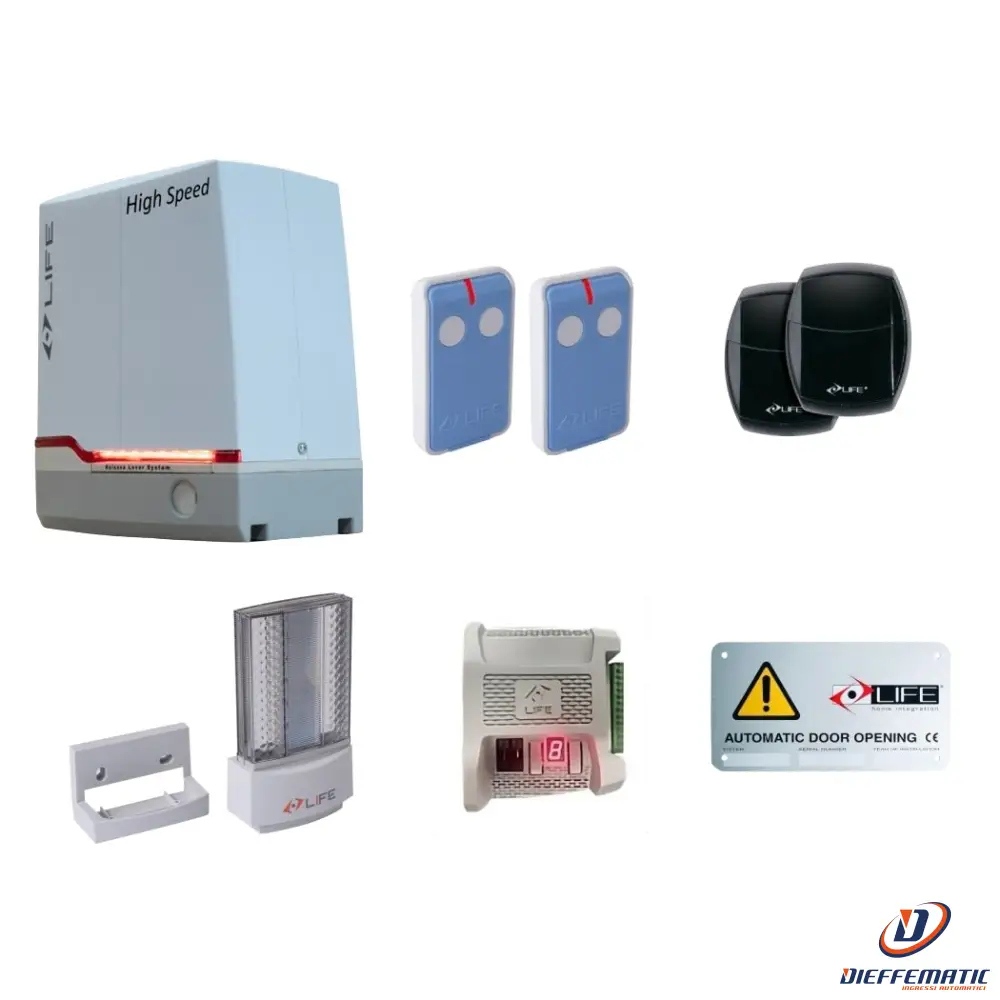 Kit Per Cancello Scorrevole Life Setup Deus 4Hs_042 1Kt0570001 Automazione Nuovo