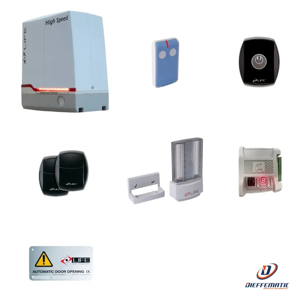 Kit Per Cancello Scorrevole Life Setup Deus 4Hs 1Kt0570000 Automazione Originale