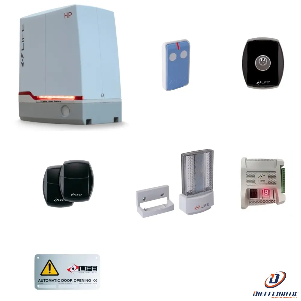 Kit Per Cancello Scorrevole Life Setup Deus 6Hp 1Kt0580000 Automazione Originale