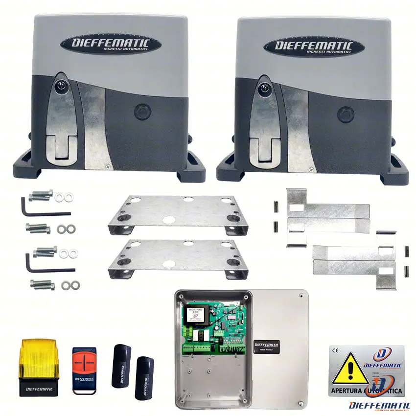 Kit Set Cancello 2 Due Motori Doppia Anta Scorrevole 1600kg+1600kg Kv16